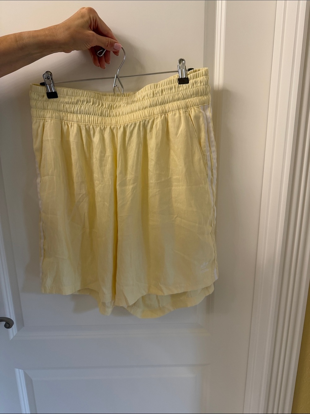 Light Yellow Women's Elastic-Waist Shorts